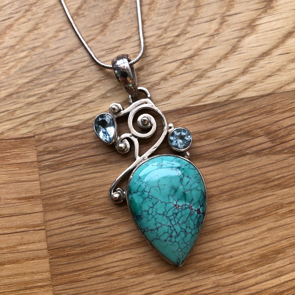 Taraxca 🇨🇦 925 Sterling Silver Turquoise Necklace NWT. Silpada vibes!